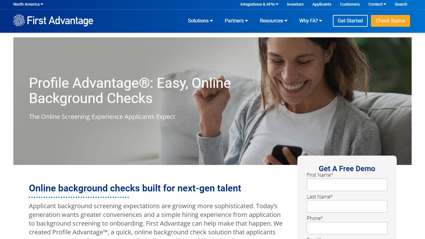 Applicant and Employee Background Checks | First Advantage - North America