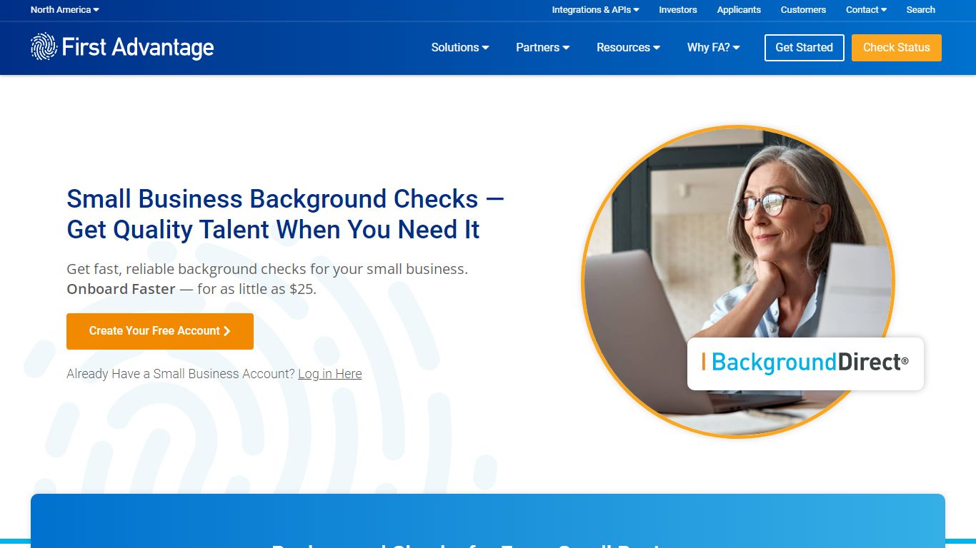 Small Business Background Checks | First Advantage - North America